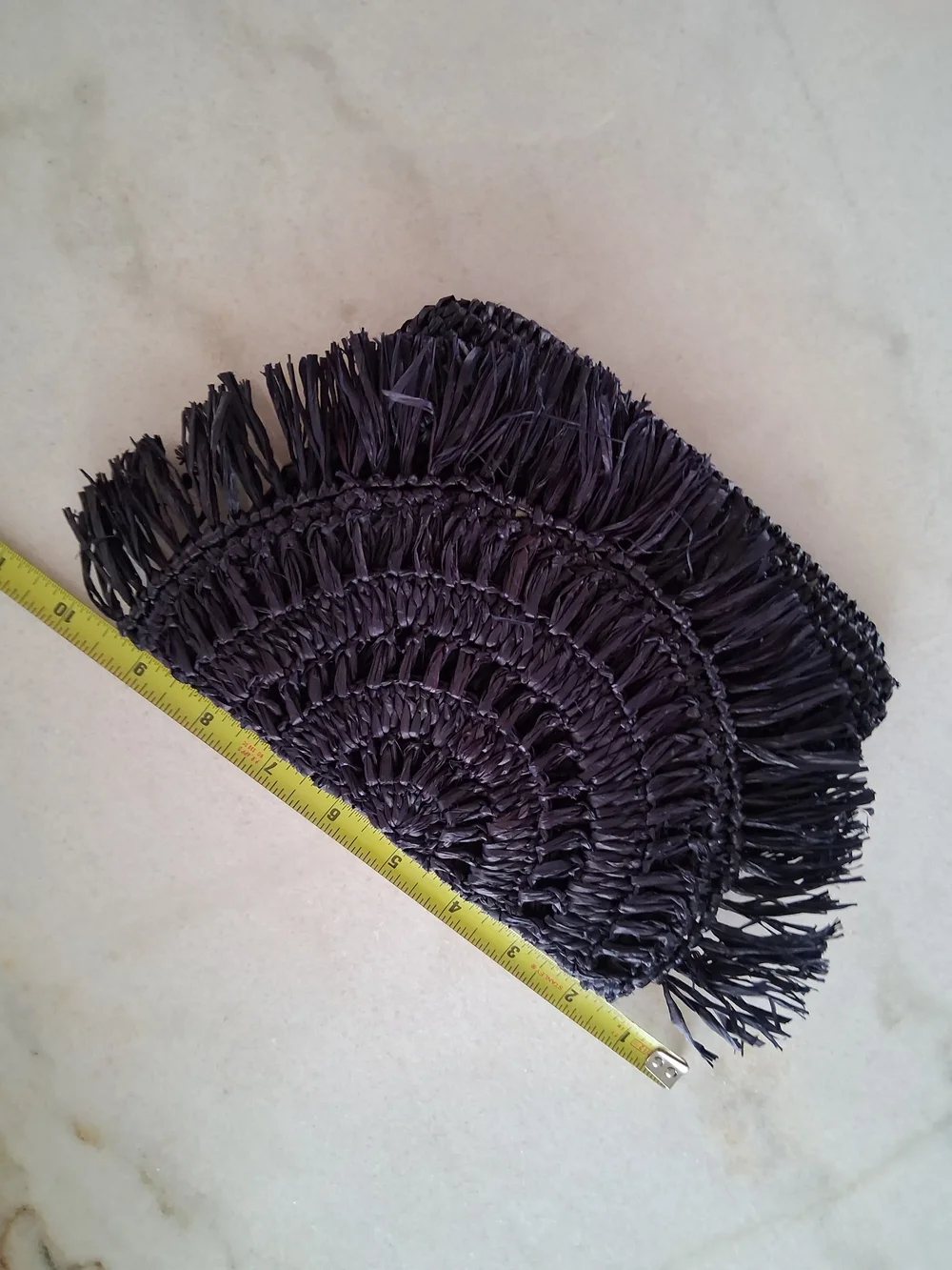 Mar Y Sol Rafia Fringe Clutch - Blue